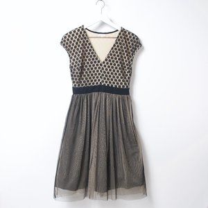 Anthropologie Weston Navy Layered Tulle Dress